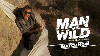 Bear Grylls crossing 40 feet waterfall  Man Vs Wild  Bear Grylls  Discovery Channel India [upl. by Ettenirt]