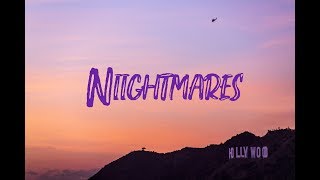 Yung Pinch feat Lil Skies  Nightmares Lyrics Video [upl. by Atinna]