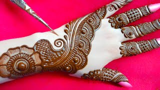 New easy Stylish backhand mehndi design  simple mehndi design  mehndi design  mehandi  mehndi [upl. by Anirahc]