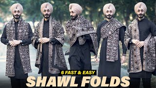 6 STYLISH Shawl folds  Shawl hacks  Best Jago Outfits 2023 [upl. by Heiney]