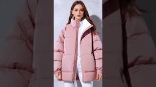 Couples Standup Collar Coat With Pockets Fashion Winter Warm Plush Thickened Jacket For Women [upl. by Lotson489]