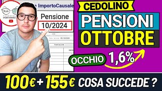 PENSIONI OTTOBRE ➜ MESSAGGIO INPS e CEDOLINO PUBBLICATO 📑 RIMBORSI AUMENTI BONUS 155€ 100€ INVALIDI [upl. by Eliath]