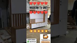 Tv unit design for livingroom🔥modern tv unit design moderntvunit uniqueshorts furniture [upl. by Raine]