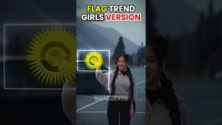 Flag trend girls version 3☠️ shorts edit trollface [upl. by Uzial]