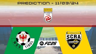 WSG Tirol vs SC Rheindorf Altach  Prediction  202425 Admiral Bundesliga  EA FC 25 [upl. by Wilkinson279]