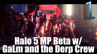 1 Halo 5 MP Beta w GaLm and the Derp Crew 1080p 60FPS [upl. by Fin]