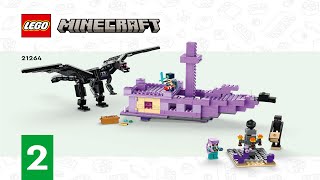 LEGO Instructions  Minecraft  21264  The Ender Dragon and End Ship Book 2 [upl. by Lenna]