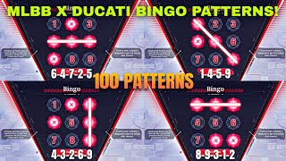 100 PATTERNS MLBB X DUCATI BINGO EVENT MOBILE LEGENDS BANG BANG [upl. by Neuberger]