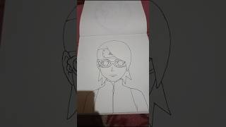 SARADA UCHIHA DRAWINGdrawing anime boruto naruto sketch art [upl. by Nnyltiac]