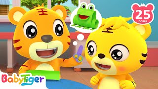 Barrys Arts🎨  BabyTiger Animal Songs amp Nursery Rhymes  Educational Songs [upl. by Lusa]