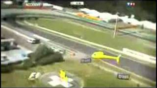 Grand Prix de Hongrie 2009 Crash Massa [upl. by Savart911]