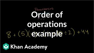 Order of operations example  Arithmetic properties  PreAlgebra  Khan Academy [upl. by Weeks332]