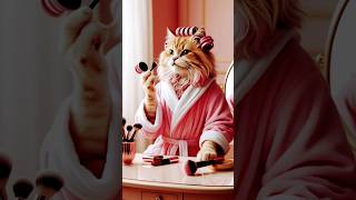 Cat ki makup wali  catvideos cat shotrs catstory makup trending [upl. by Seften]