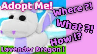 LAVENDER DRAGON FREE IN ADOPT ME  WHERE  WHAT HOW lavenderdragon adoptme [upl. by Ahsilav]