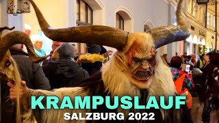 Krampuslauf in Salzburg 2022  Größter Krampuslauf [upl. by Akem]