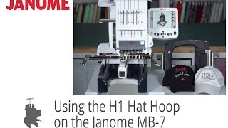 Janome MB7 can embroider baseball hats with the Hat Hoop [upl. by Depoliti]