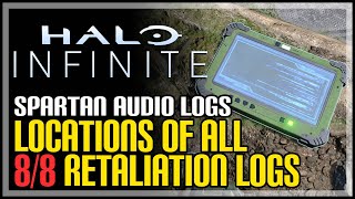 All Retaliation Spartan Audio Log Locations Halo Infinite [upl. by Adianez854]