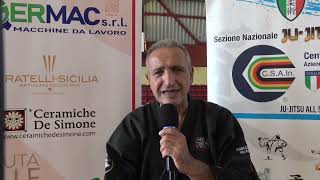 Esibizione dei campioni del mondo di jujitsu a Catania intervista a Cosimo Costa [upl. by Knick508]