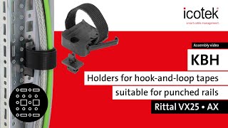 Hookandloop tape holders for Rittal punched sections VX25  AX  Assembly  icotek [upl. by Ahsatam97]