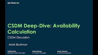 CSDM deepdive availability metric calculation discussion and overview [upl. by Niel747]