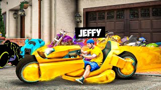 Jeffy Steals RARE TRILLIONAIRE BIKES in GTA 5 [upl. by Yhcir476]