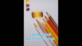 Tutorial como colorir partes douradas shorts [upl. by Brigette]