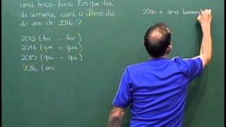 Aritmética  Aula 37  Problemas com calendários [upl. by Ahsitram]