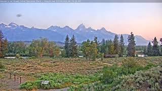 Teton Time Lapse of sunrise viewed from Dornans on July 16 2024 [upl. by Bellda]