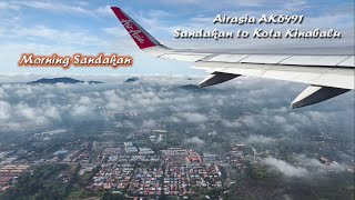 Airasia AK6491 Sandakan to Kota Kinabalu Earliest Flight  A320251neo  Seat 26A [upl. by Peggy]