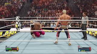 Cody Rhodes triple cross rhodes SUPER Finisher cross Rhodes Trinity WWE2K24 [upl. by Linnet]