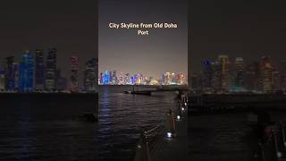 SH83  City night view from Old Port Doha  qatar doha qatarnight travelvlog doha2024 [upl. by Esau971]