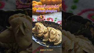 Sweet ghughra recipe  No mava ghughra  Gujiya recipe  Diwali special  Vidhis Delicacy shorts [upl. by Rialc330]