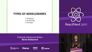 Boris Dinkevich Practical Advanced Redux — ReactNext 2017 [upl. by Yentterb]