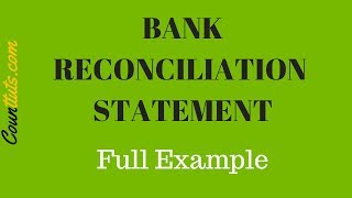 Bank Reconciliation Statement Explained  FULL EXAMPLE [upl. by Eyahc]