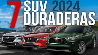 7 MEJORES SUV para 2024  DURADEROS Y SATISFACTORIOS [upl. by Ameluz]