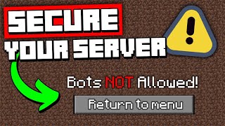 👉Protect your Minecraft Server 3 ANTIBOT amp ANTIGRIEF Methods [upl. by Codie446]