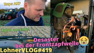 LohnerVLOG419 Desaster an der Frontzapfwelle vom Fendt 926 I Maisstroh mit dem Xylon 524 I Raps AKF [upl. by Eirek]