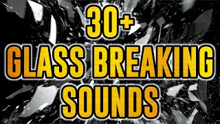 30 glass shattering sound effects  glass breaking sound effects no copyright [upl. by Obola799]