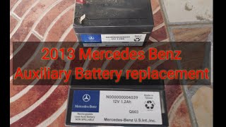 2013 E Class Mercedes Benz Auxiliary Battery Malfunction location and Replacement [upl. by Uphemia]