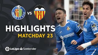 Highlights Getafe CF vs Valencia CF 30 [upl. by Schalles983]