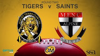 R02 2023  Albury Tigers vs Myrtleford Saints [upl. by Rinna410]