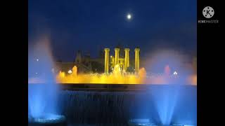 The Magic Fountain of Montjuic and its beautiful illuminated water show Barcelona  Spain [upl. by Enoitna]