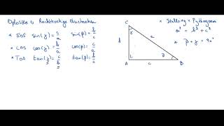 Goniometrie  Basis oplossen van rechthoekige driehoeken 3e middelbaar [upl. by Enecnarf]