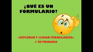 ¿Qué es un formulario [upl. by Bertsche620]