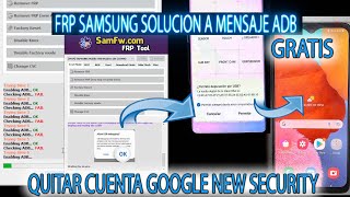 FRP SAMSUNG SOLUCION NO LLEGA EL MENSAJE DE DEPURACION USB QUITAR CUENTA GOOGLE ULTIMA SEGURIDAD [upl. by Cock]