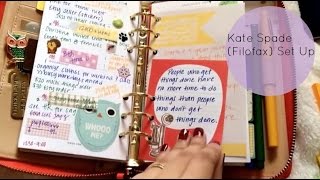 Kate Spade quotFilofaxquot SetUp video [upl. by Lapides965]