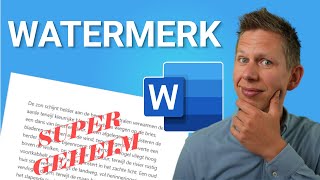 Zo maak je een watermerk in Word [upl. by Oigolue]