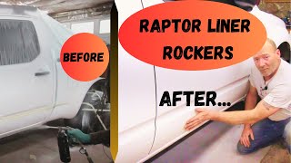 Raptor Liner Sprayed Rocker Panels and Wheel Wells Turned out decent with a few helpful tips [upl. by Ninerb]