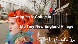 Antiques Coffee amp Rainy Walks in My New England Village  A Painting with a Hedgehog  Snow returns [upl. by Kariv]