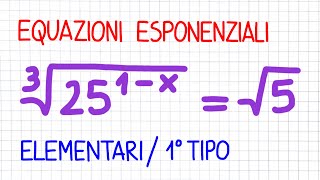 EQUAZIONI ESPONENZIALI 3  EE25 [upl. by Tloh]